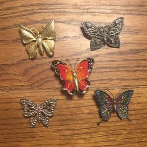 {Vintage} Butterfly bundle of brooches
